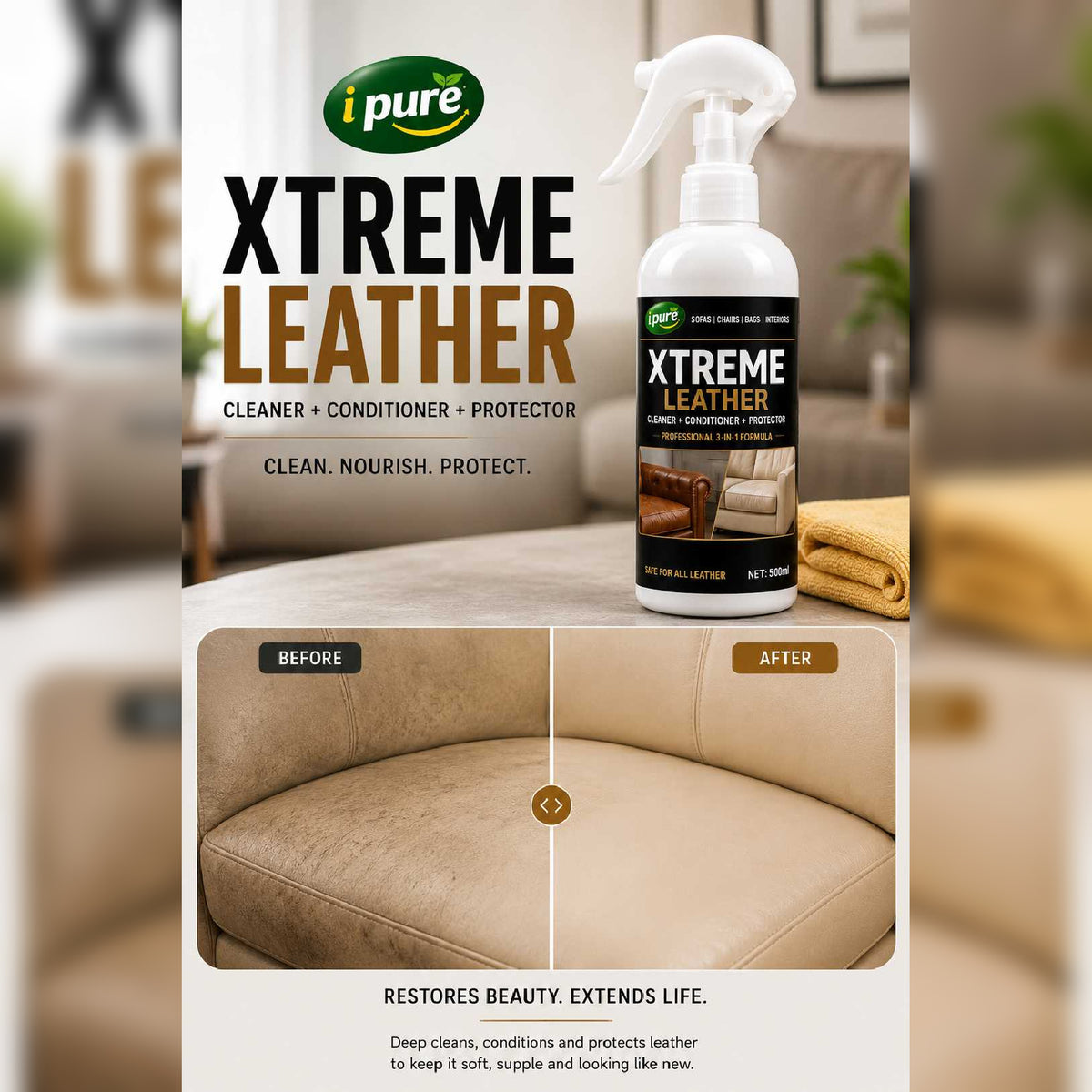 Xtreme Leather Cleaner, Conditioner & Protector