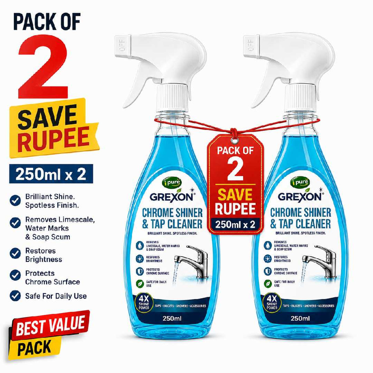 GREXON Chrome Shiner & Tap Cleaner